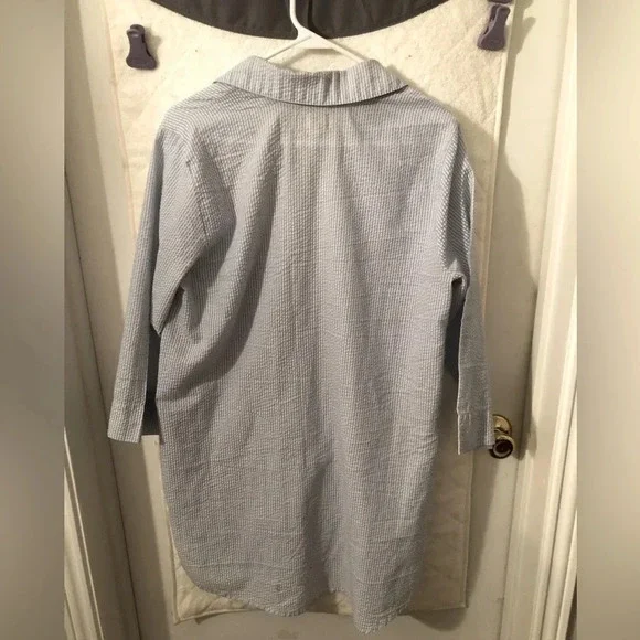 Mudpie Blue and White Seersucker Collared Dress - Picture 8 of 8